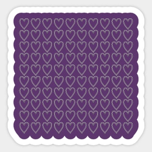 Heart Line Pattern Valentines Day Sticker